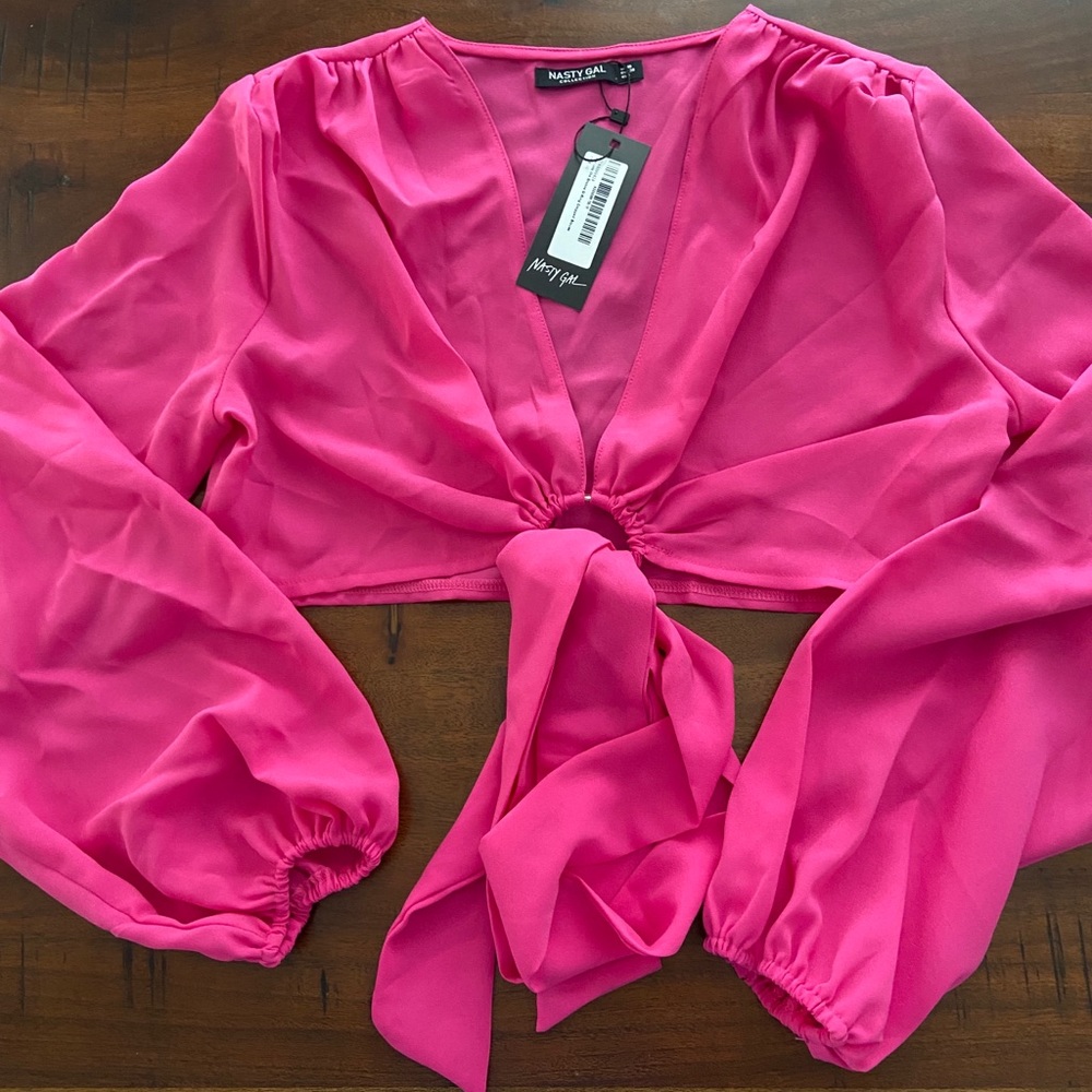 NWT Nasty Gal Cropped Blouse